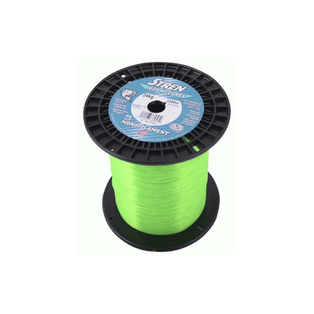 STREN HI GLASS MONO 80LB 1200M IGFA GREEN 37KG Gun City Fishing