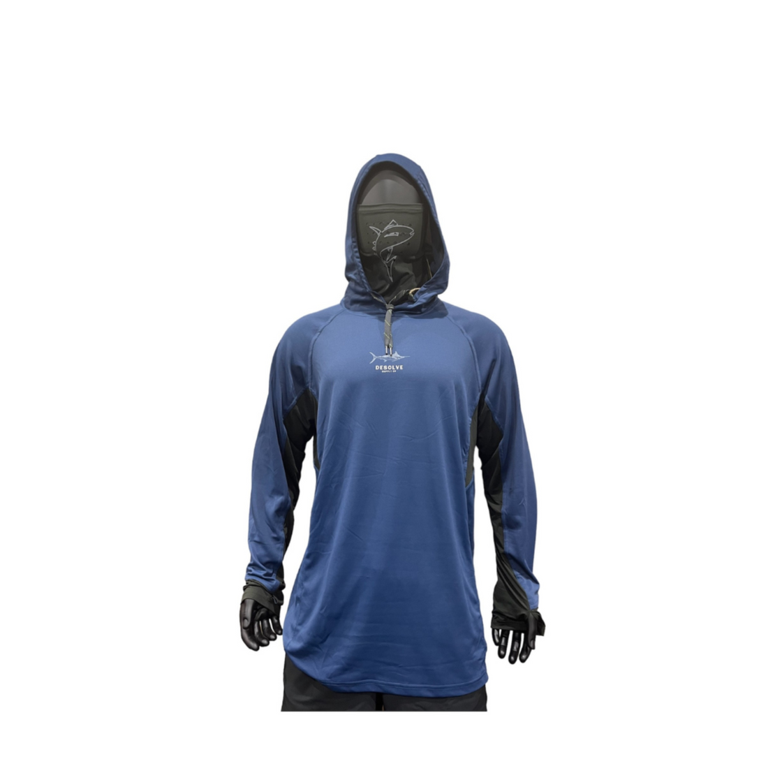 DESOLVE FISH FACE HOODIE DARK BLUE