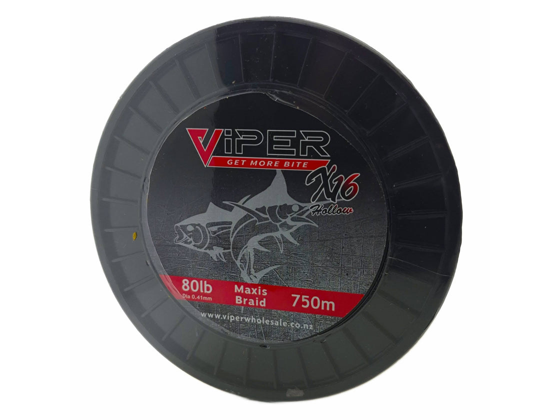VIPER MAXIS 16 STRAND HOLLOW BRAID 80LB