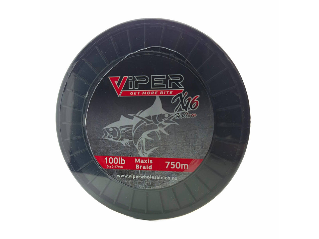 VIPER MAXIS 16 STRAND HOLLOW BRAID 100LB