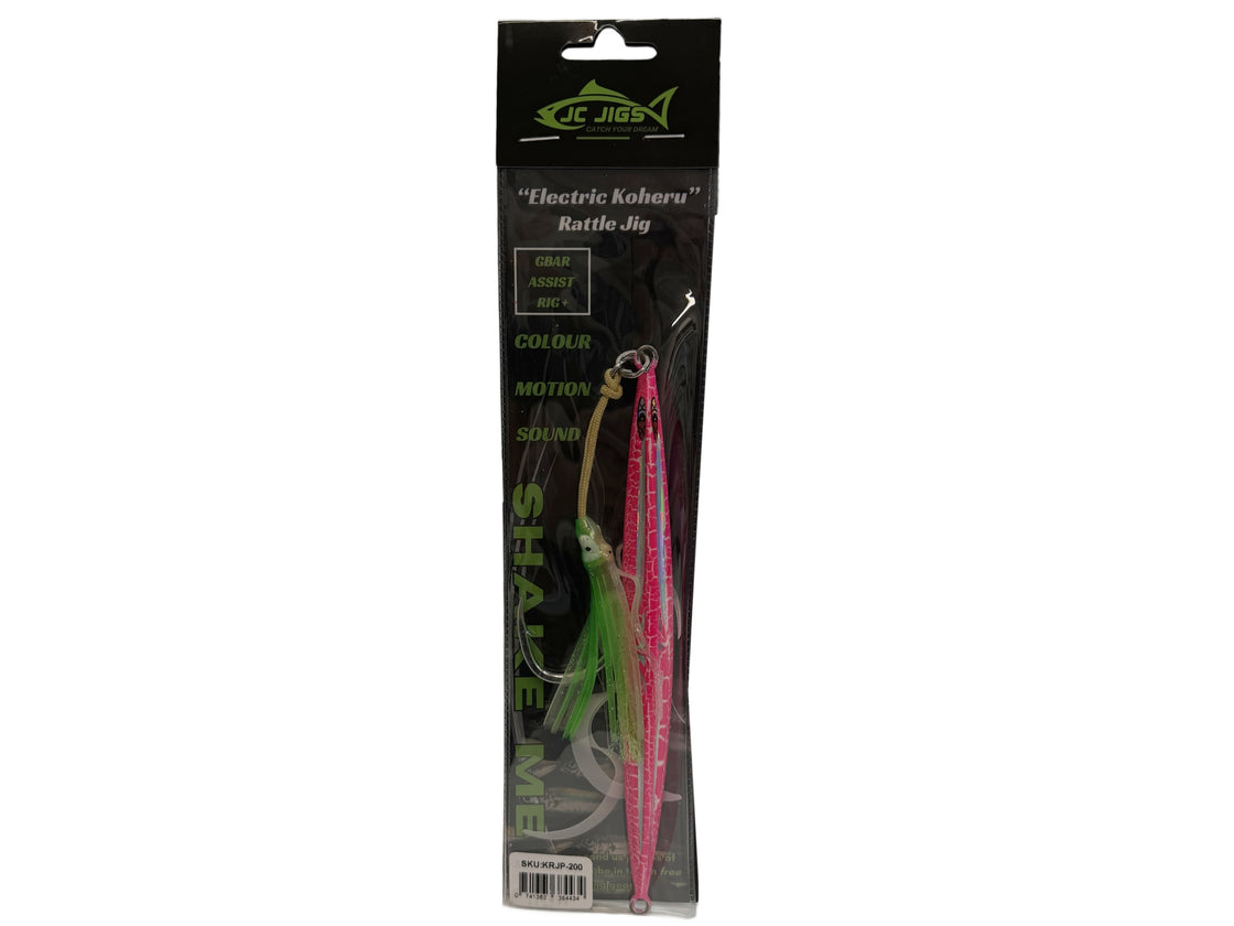 JC JIGS RATTLE JIG ELECTRIC KOHERU CRACKED PINK GLOW 200G