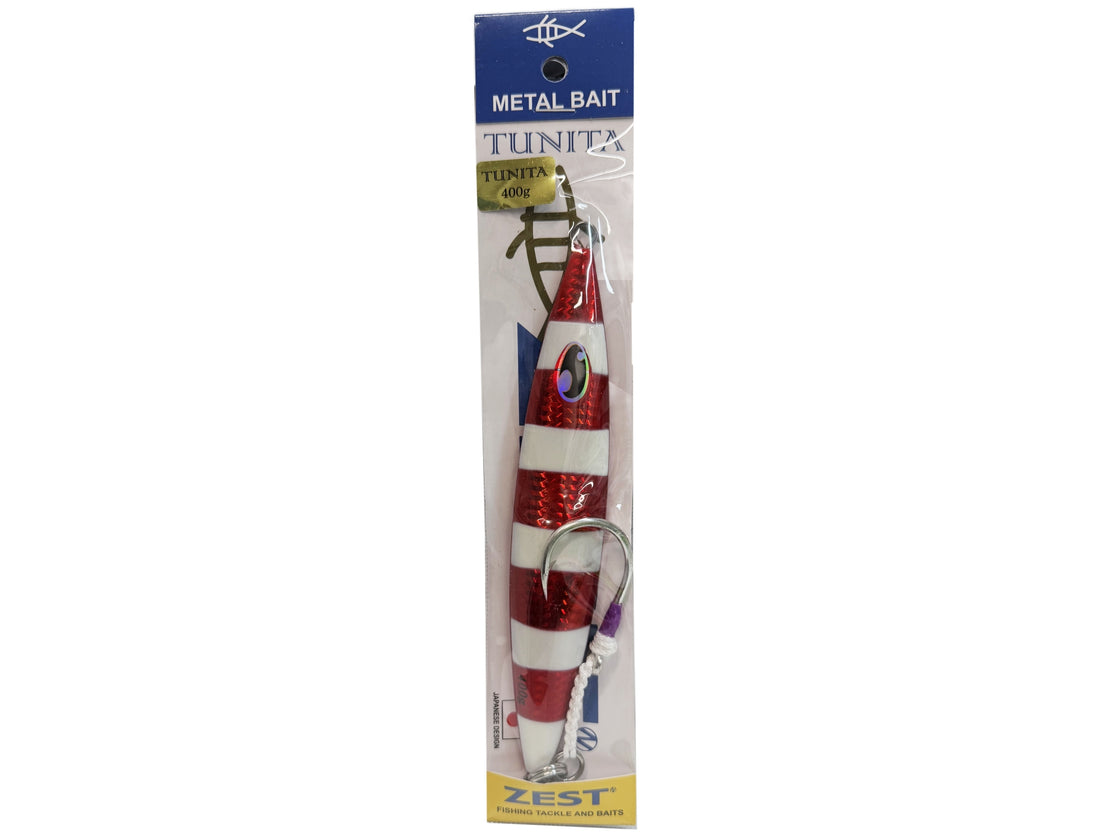 ZEST TUNITA JIG RED ZEBRA 400G