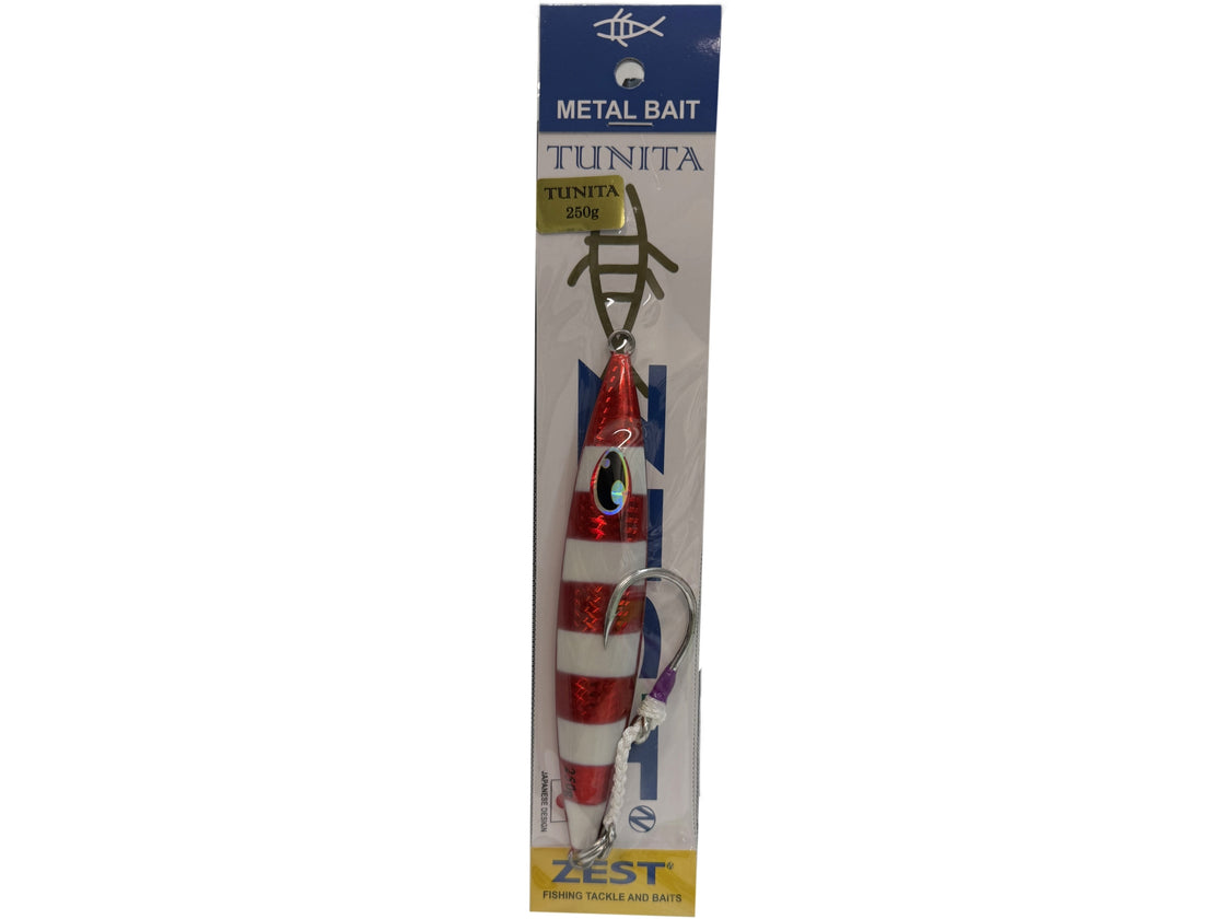 ZEST TUNITA JIG RED ZEBRA 250G