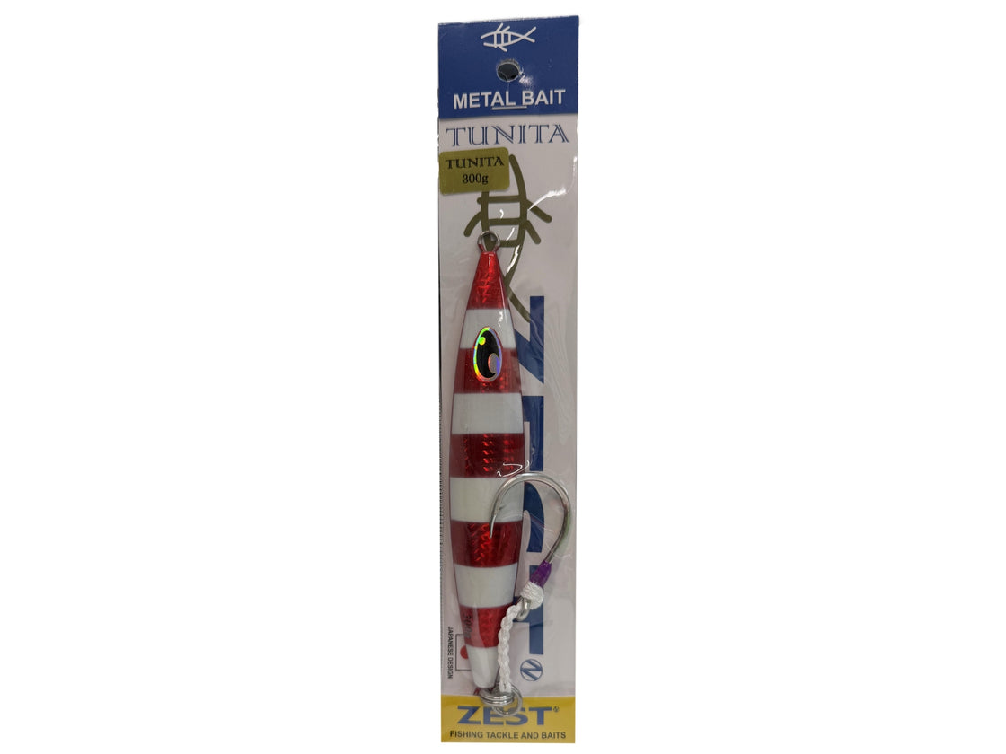 ZEST TUNITA JIG RED ZEBRA 300G