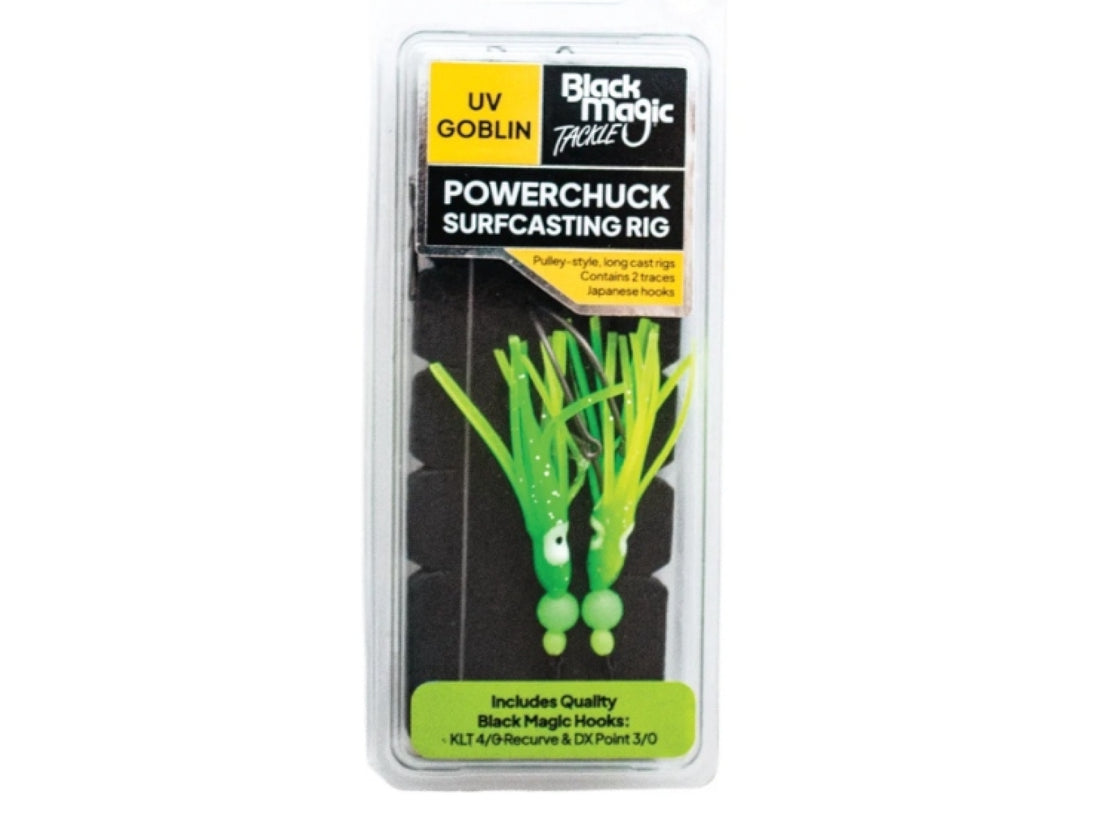 BLACK MAGIC POWERCHUCK RIG UV GOBLIN KLT 4/0 RECURVE AND DX POINT 3/0