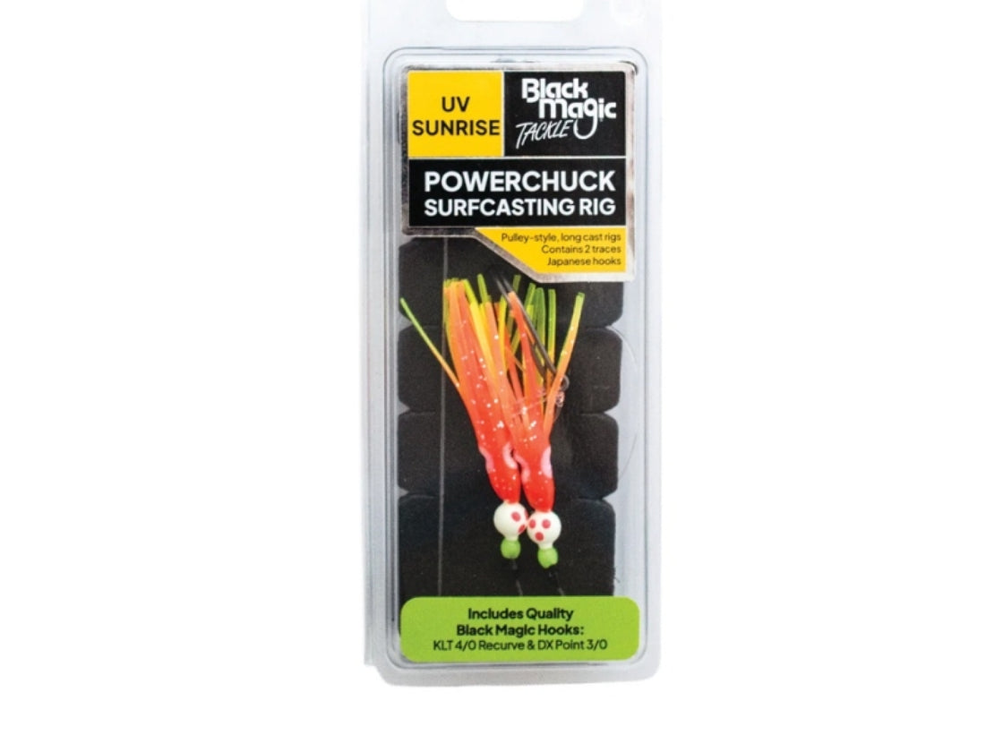 BLACK MAGIC POWERCHUCK RIG UV SUNRISE KLT 4/0 RECURVE AND DX POINT 3/0