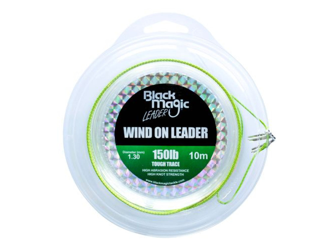 BLACK MAGIC WIND ON LEADER TOUGH TRACE 150LB 10M MONO