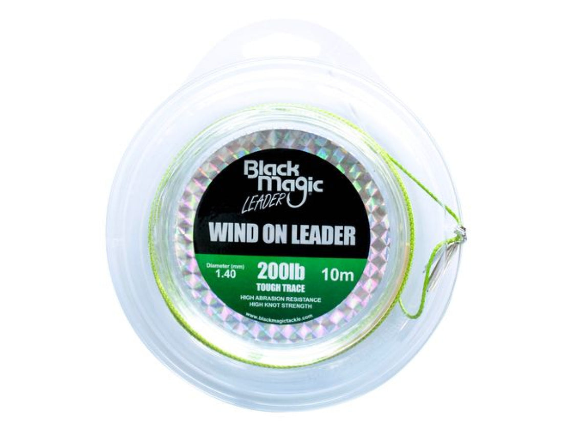 BLACK MAGIC WIND ON LEADER TOUGH TRACE 200LB 10M MONO