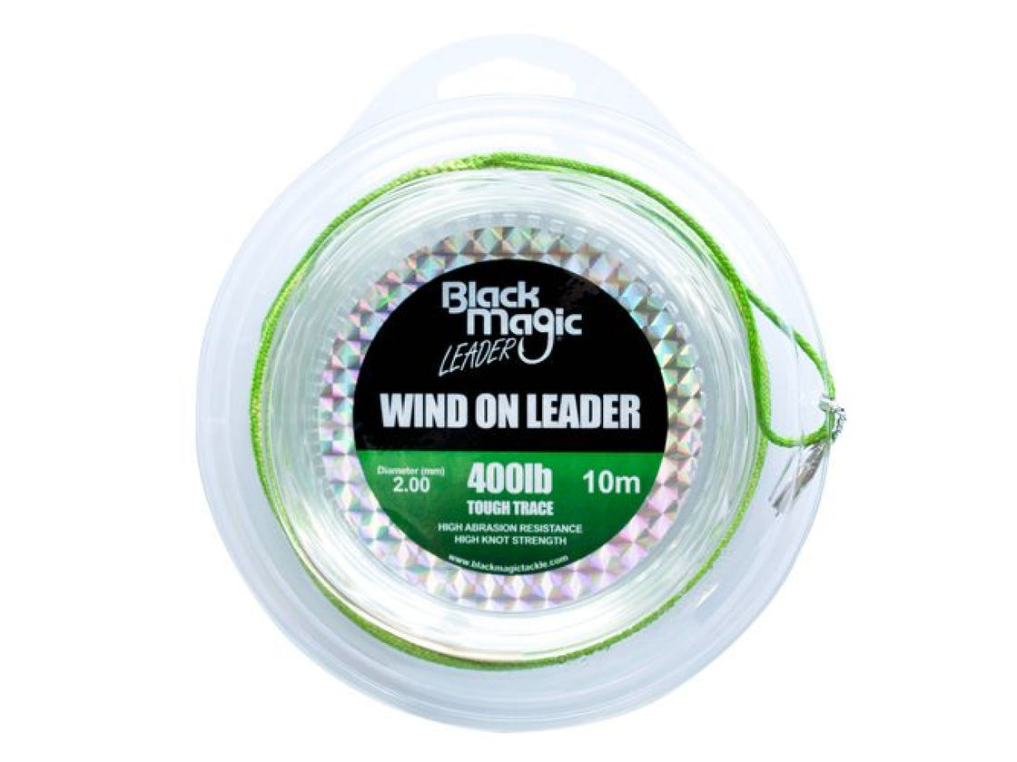 BLACK MAGIC WIND ON LEADER TOUGH TRACE 400LB 10M MONO