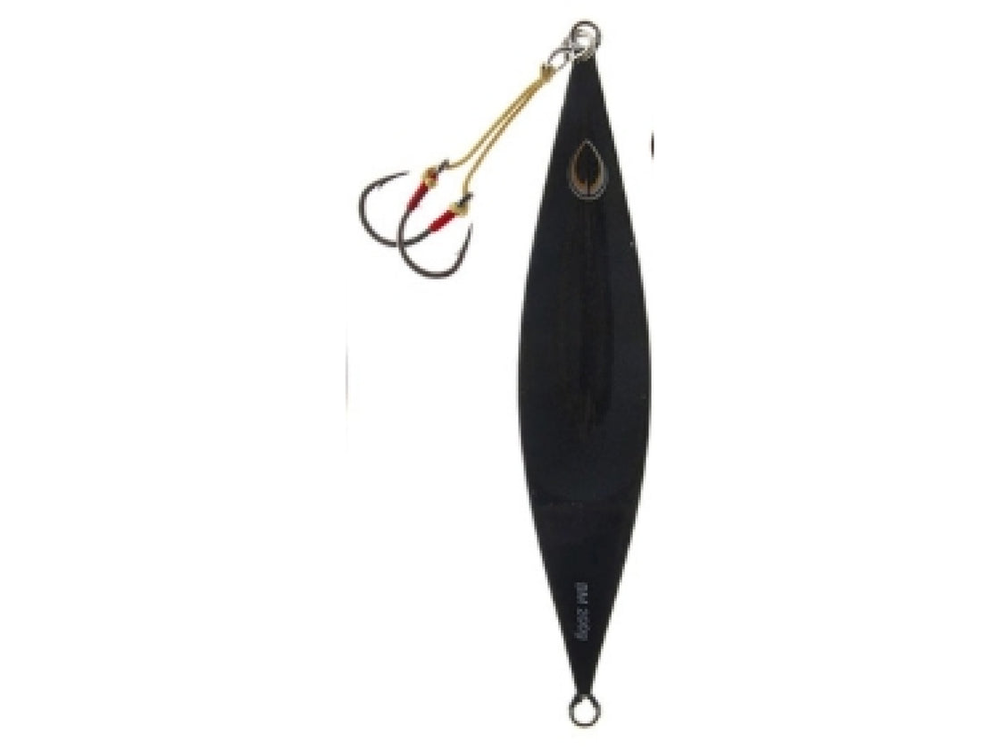 BLACK MAGIC FLIPPER JIG 200G BLK/SIL/LUM