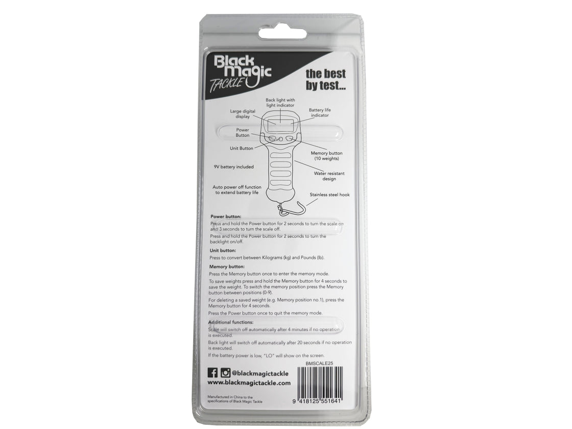 BLACK MAGIC DIGITAL FISH SCALE 25KG