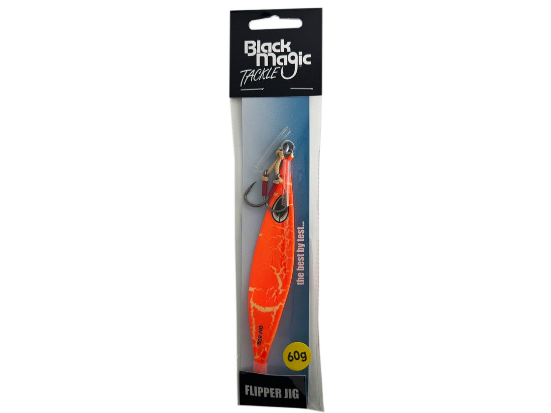 BLACK MAGIC FLIPPER JIG 60G FIERY TIGER