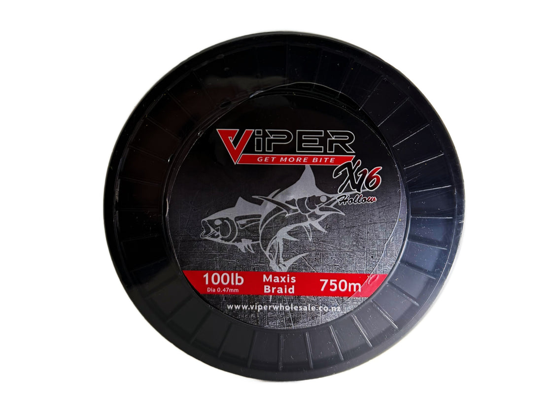 VIPER MAXIS 16 STRAND HOLLOW BRAID 100LB