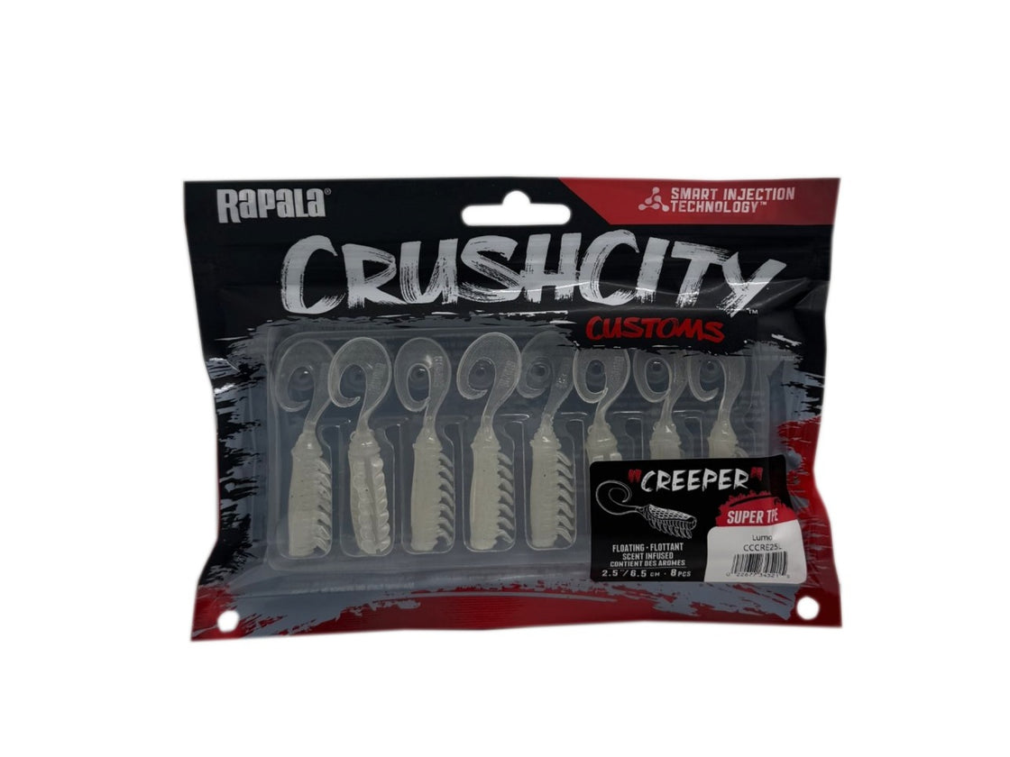 RAPALA CRUSH CITY CREEPER 2.5" 8PK LUMO