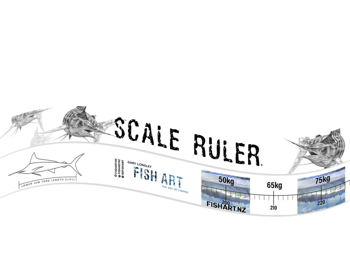 FISH ART SCALE RULER STRIPED MARLIN