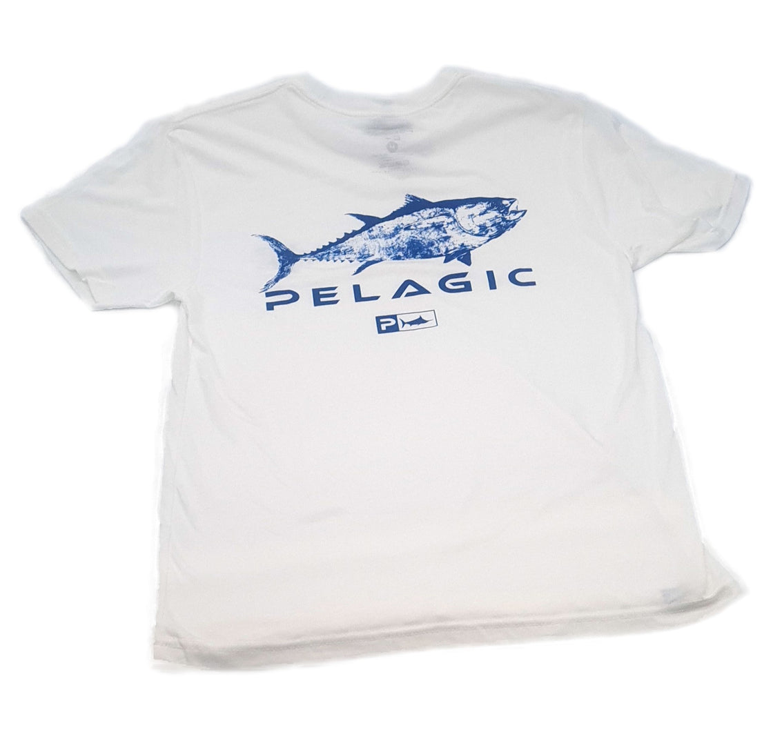 PELAGIC PREM TRIBLEND TUNA TEE WHITE