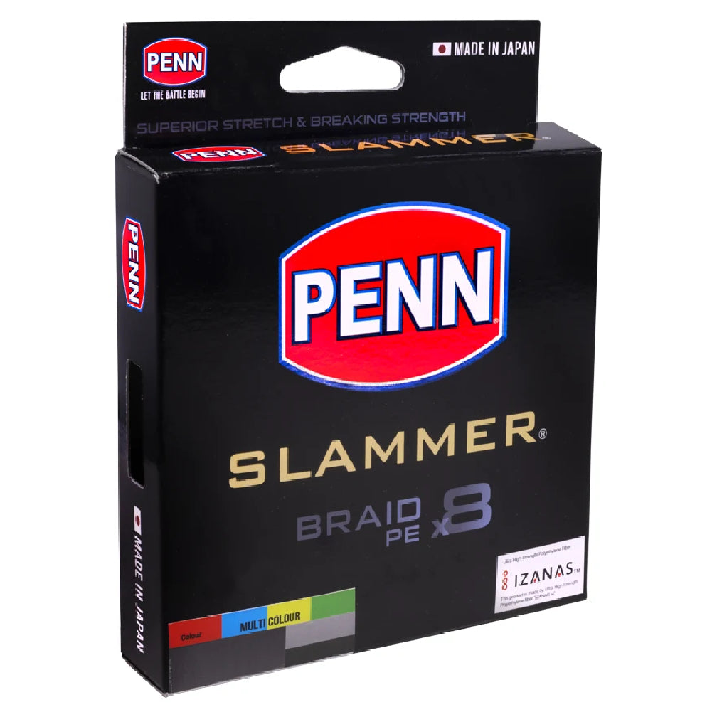 PENN SLAMMER BRAID MULTI COLOUR 400M