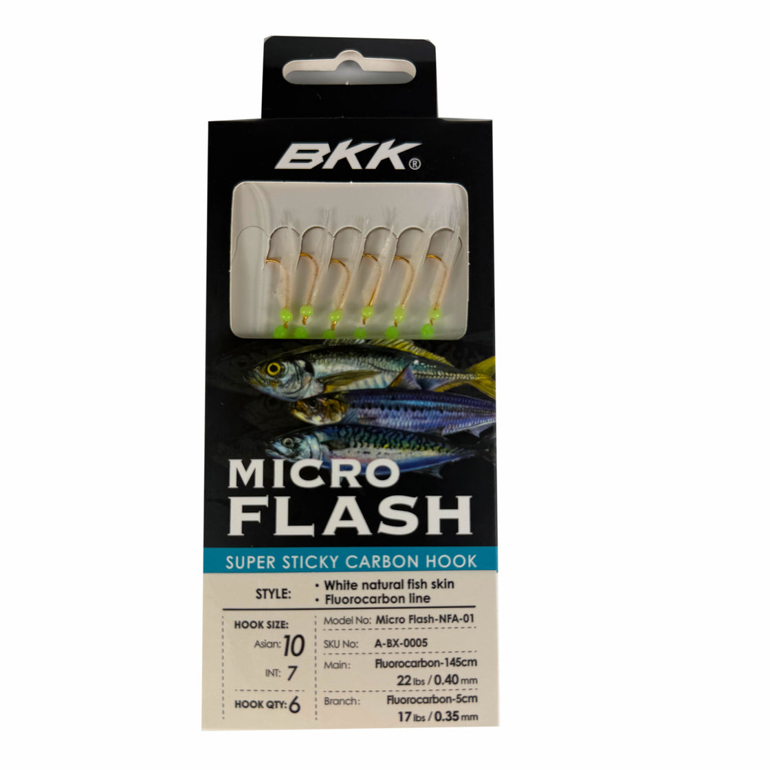 BKK MICRO FLASH NATURAL WHITE FISH SKIN SIZE #10 TRACE
