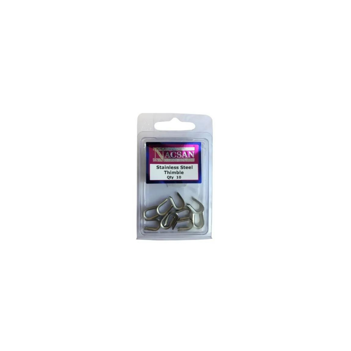 NACSAN STAINLESS STEEL THIMBLE 400LB 10PCES – Gun City Fishing