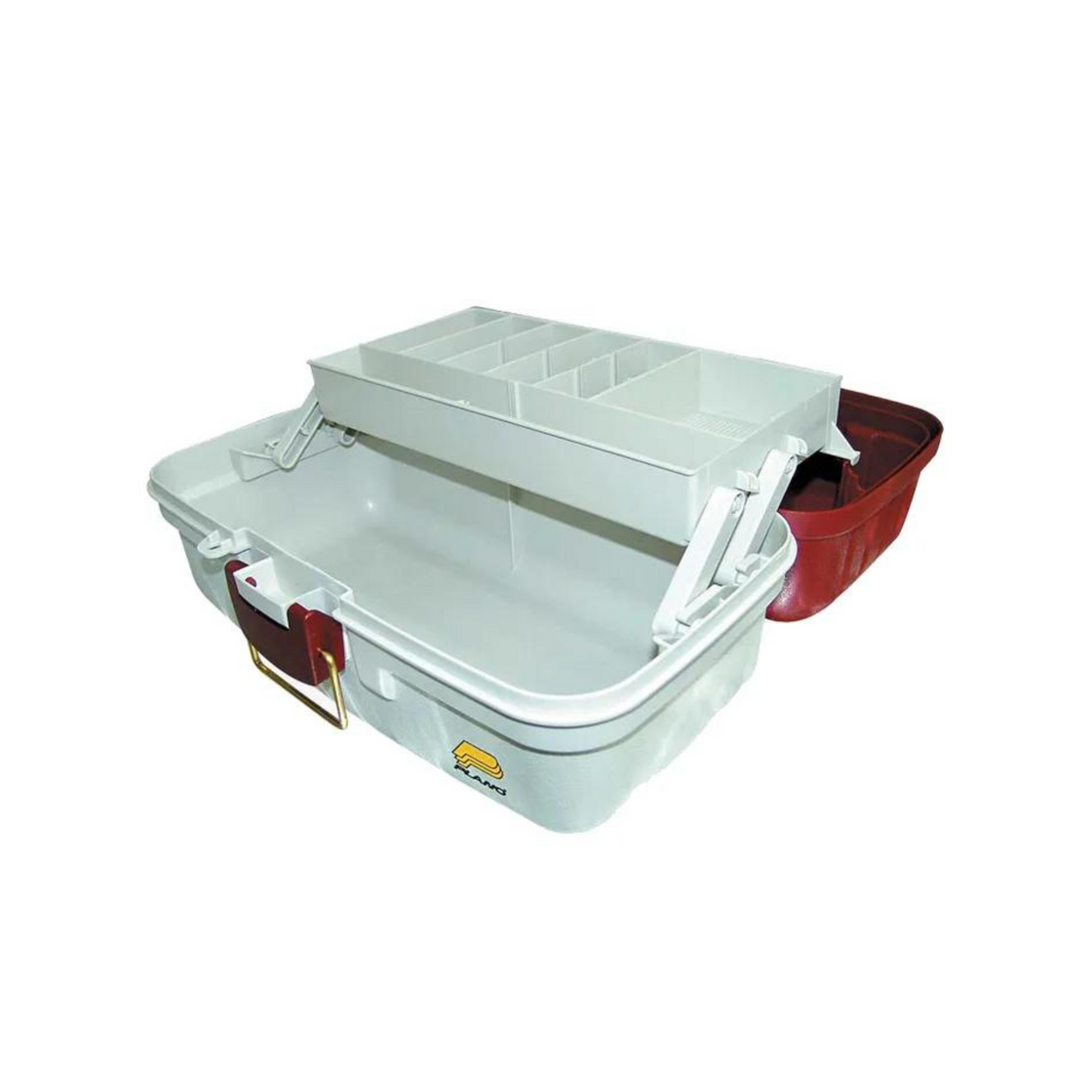 gun tackle box PLANO TACKLE BOX SINGLE TRAY RED & WHITE – Gun City Fishing