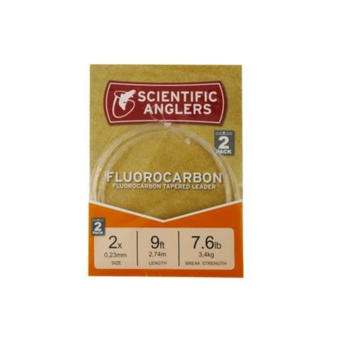 SCIENTIFIC ANGLERS FLUROCARBON TAPER LEADER 9' 7.6LB