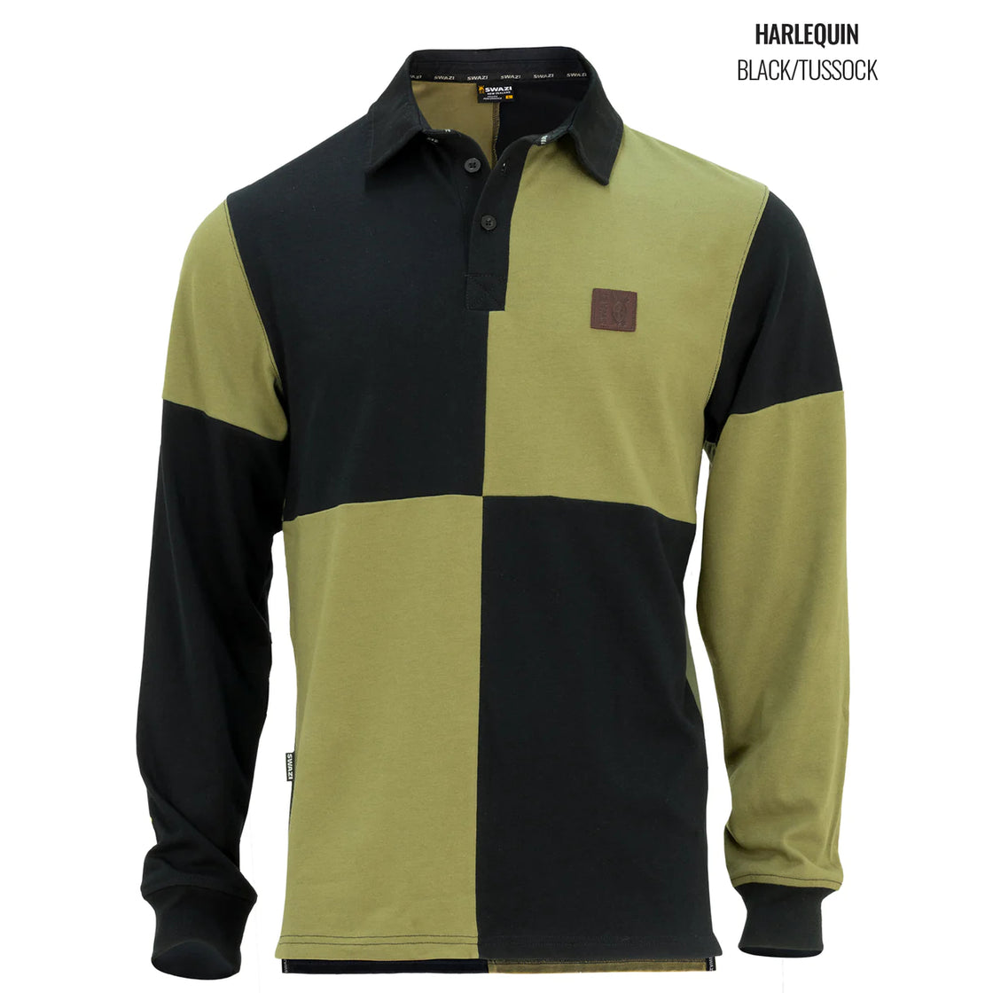 SWAZI RUGGER JERSEY BLACK/TUSSOCK