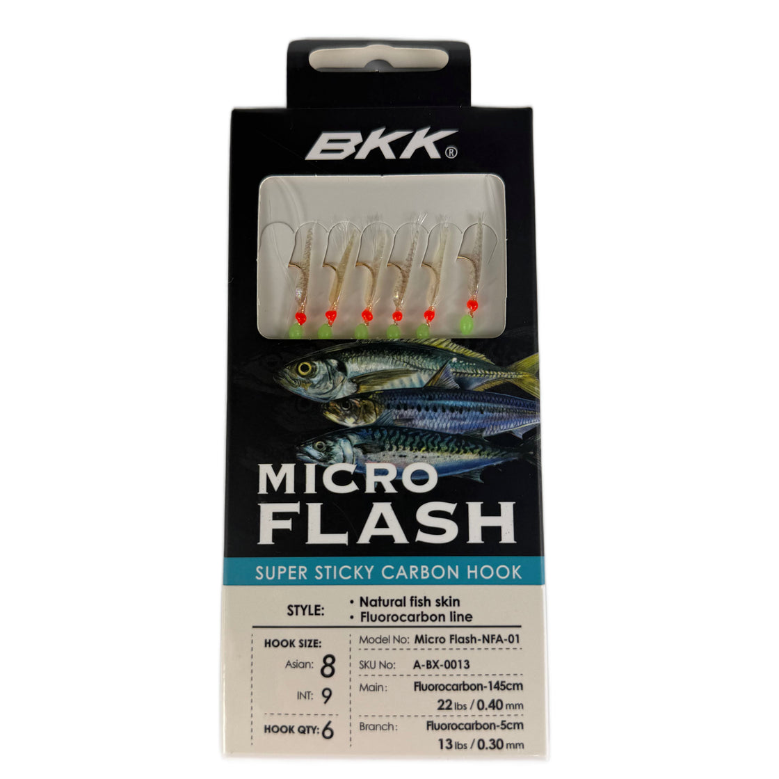 BKK MICRO FLASH NATURAL FISH SKIN SIZE #8 TRACE